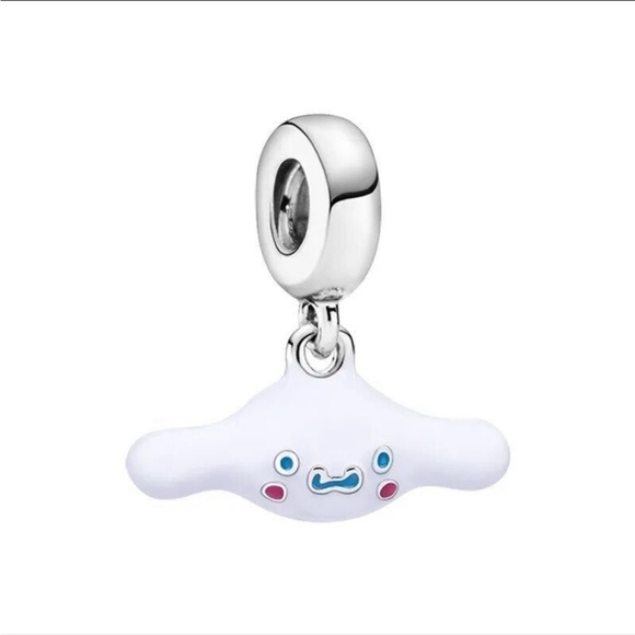 Sterling silver Sanrio Kawaii Cinnamoroll portrait charm, fits Pandora - Picture 1 of 5